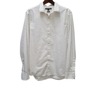 Michael Kors Classic Fit Polka-dot Button-Up Dress Shirt Men's Size Large